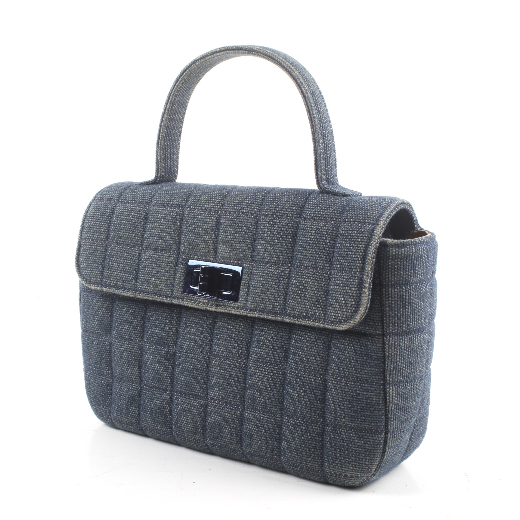 A vintage Chanel denim Kelly Style handbag. - Image 2 of 4