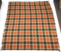 A vintage 20th century woollen traditional Welsh blanket.