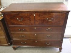 A late Georgian mahogany secretaire chest of drawers.