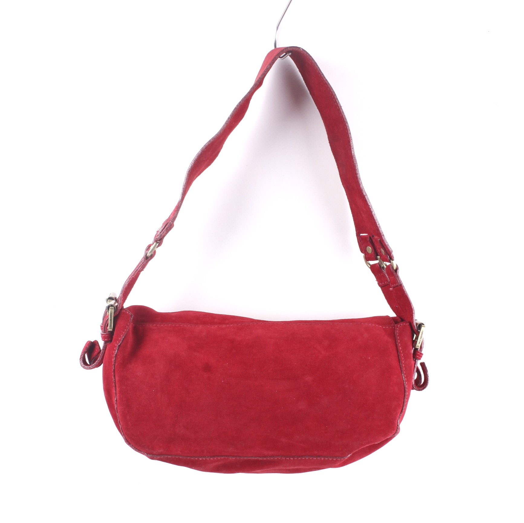 A Mulberry red suede flap shoulder bag. - Image 2 of 4