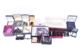 A group of 20 boxed items of mostly costume jewellery including rings and necklaces, etc.