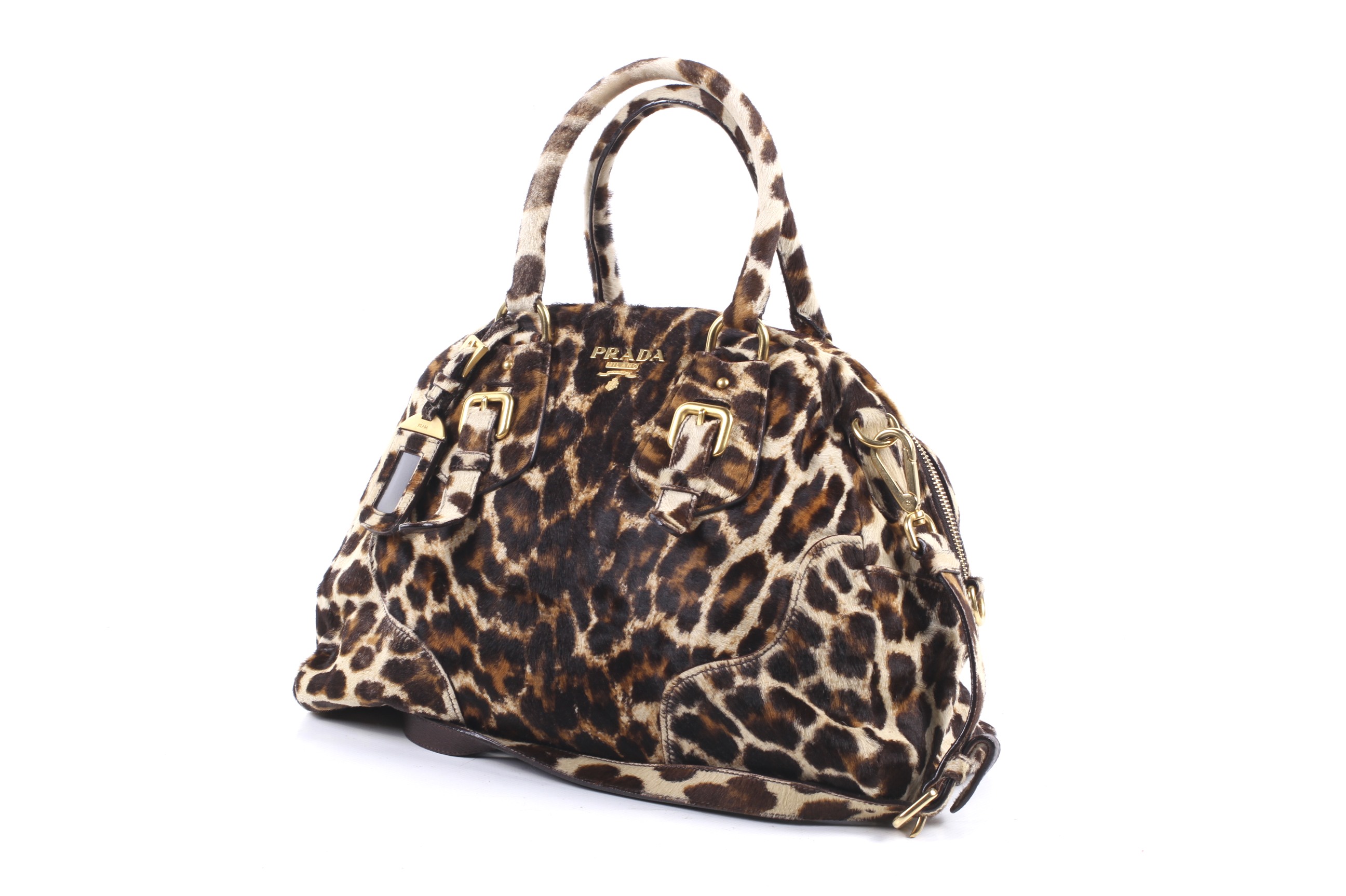 A Prada calf hair leopard print handbag. Made in Italy, circa 2000. - Image 3 of 5