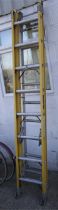 Two ladders. Including a Summit 2 section fibre glass extending ladder FX2-16, etc.