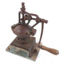 Kitchenalia - vintage Italian Ampia Garanzia mechanical table coffee grinder.
