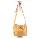 A Mulberry 'Poppy' grained mustard yellow shoulder bag.