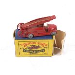 A Moko Lesney Matchbox series no. 9 Dennis Fire Escape diecast model. In original box.