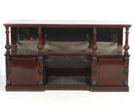 A large mahogany mirror backed sideboard/buffet.