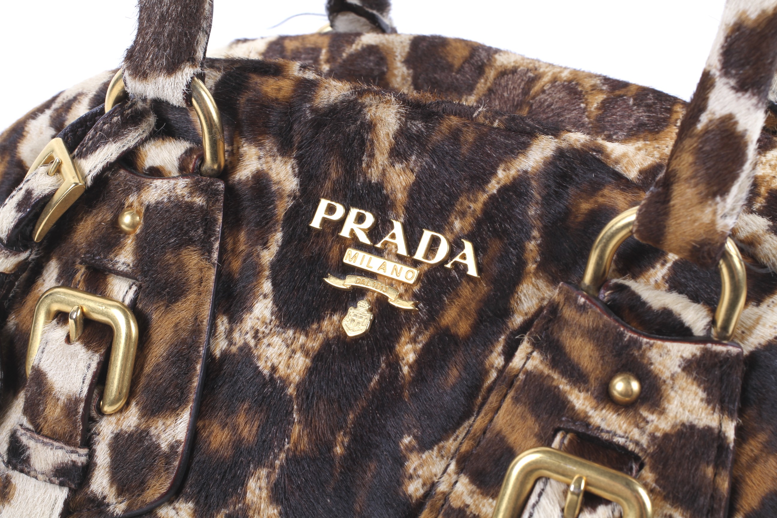A Prada calf hair leopard print handbag. Made in Italy, circa 2000. - Image 4 of 5