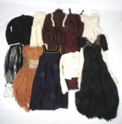 A selection of 19th century and later costumes and clothing.