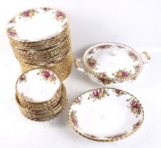 A collection of assorted Royal Albert Old Country Roses china tableware.