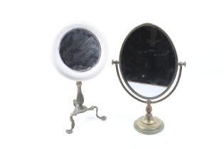 Two gentleman's vintage shaving mirrors.