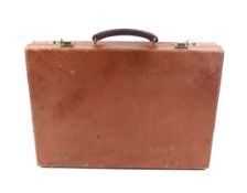 A gentleman's vintage Papworth for Bucci, London, tan leather briefcase.