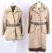 Two vintage woollen coats.