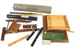 Vintage collection of assorted artist materials.