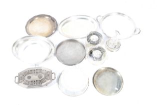 An assortment of silver plate.