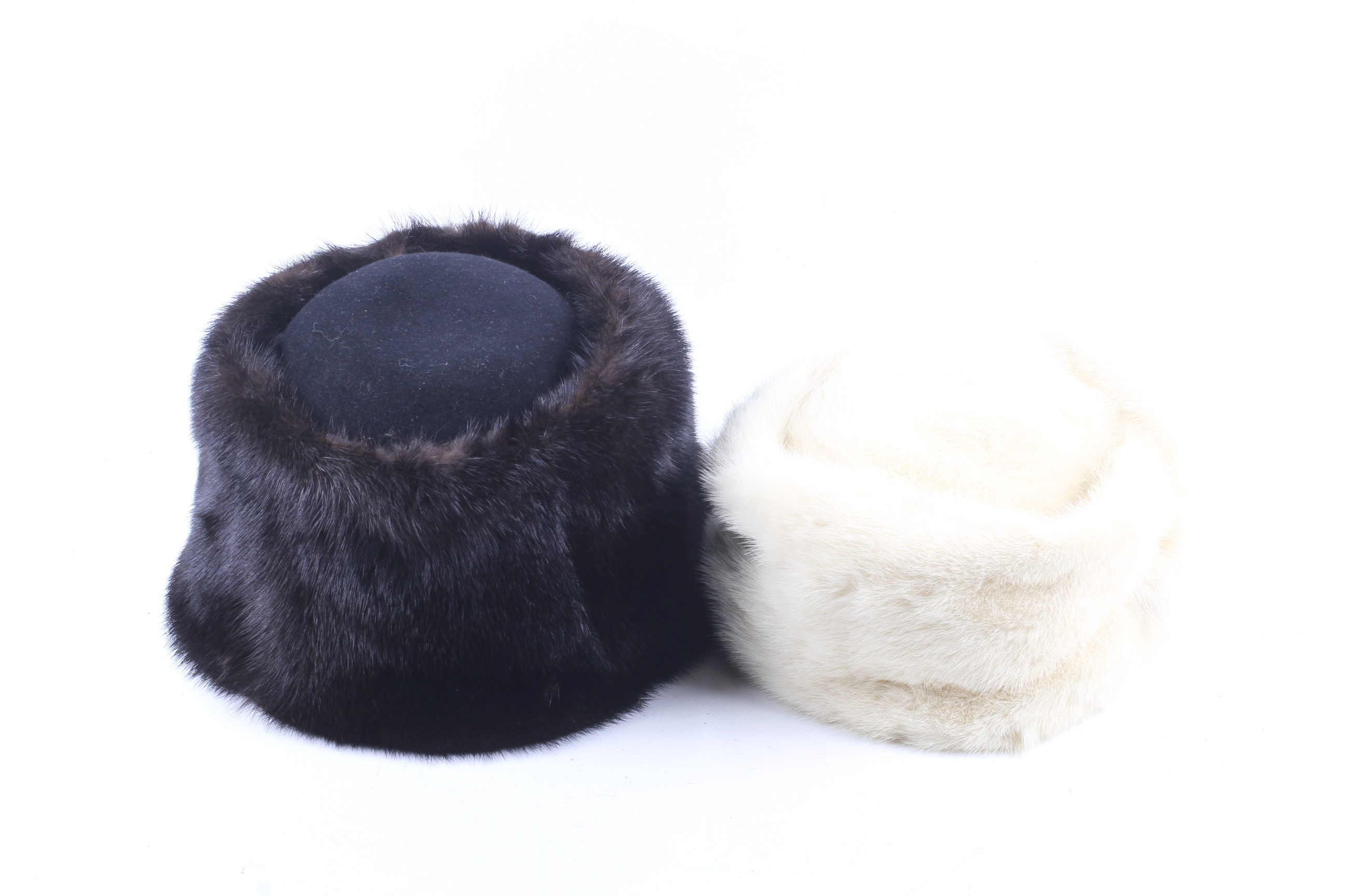 Two Philip Somerville vintage lady's vintage fur hats.