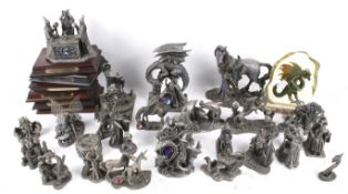 A collection of assorted WAPW fantasy and legend pewter figures and others.