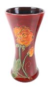 Signed Anita Harris studio art pottery 'trial' floral vase.