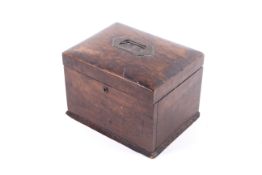 A 19th century burr walnut box containing a large collection of buttons.
