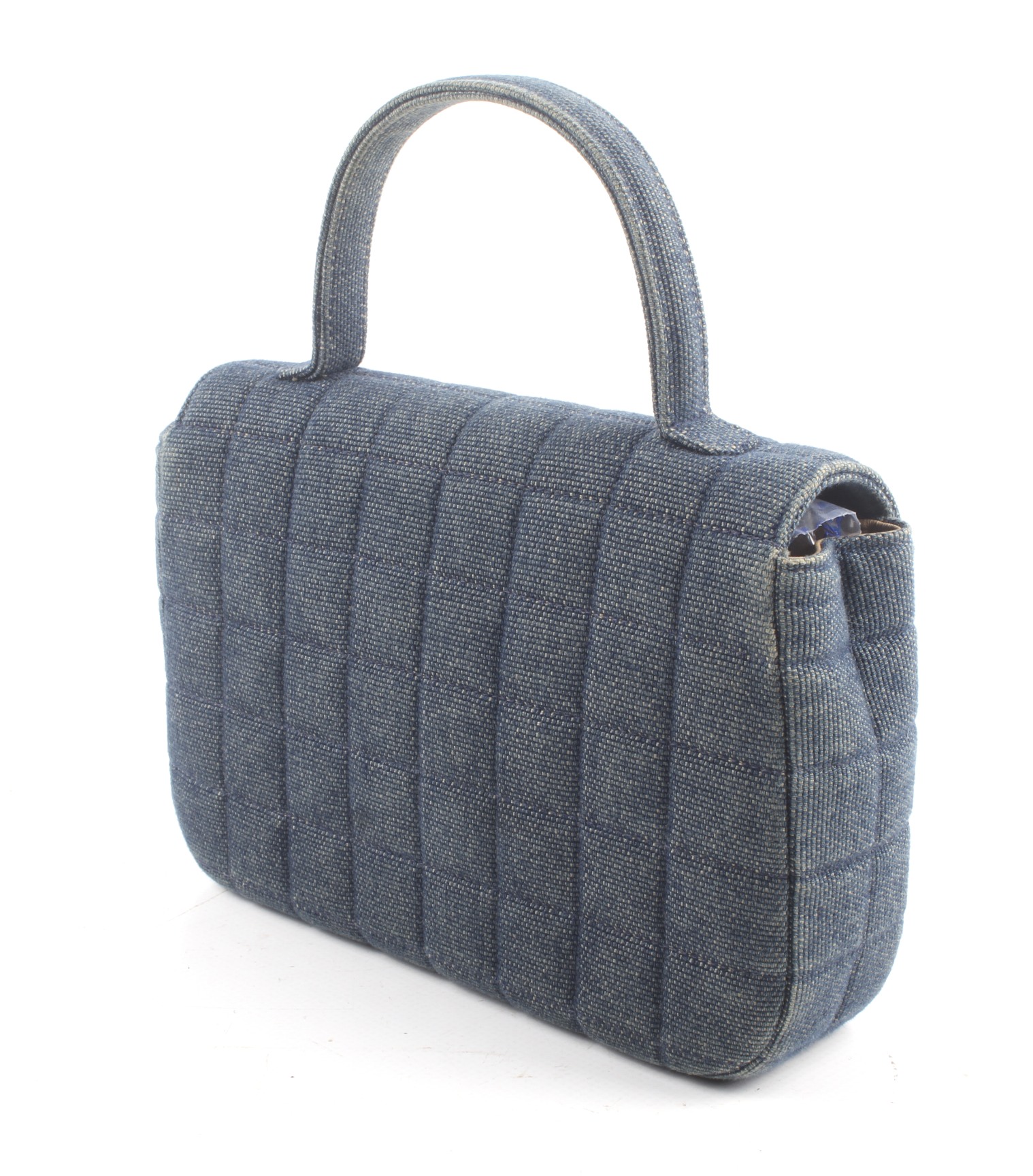 A vintage Chanel denim Kelly Style handbag. - Image 3 of 4