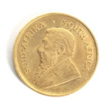 A South African 1974 Krugerrand coin.