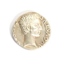 An Ancient Roman coin for Augustus Octavian Denarius.