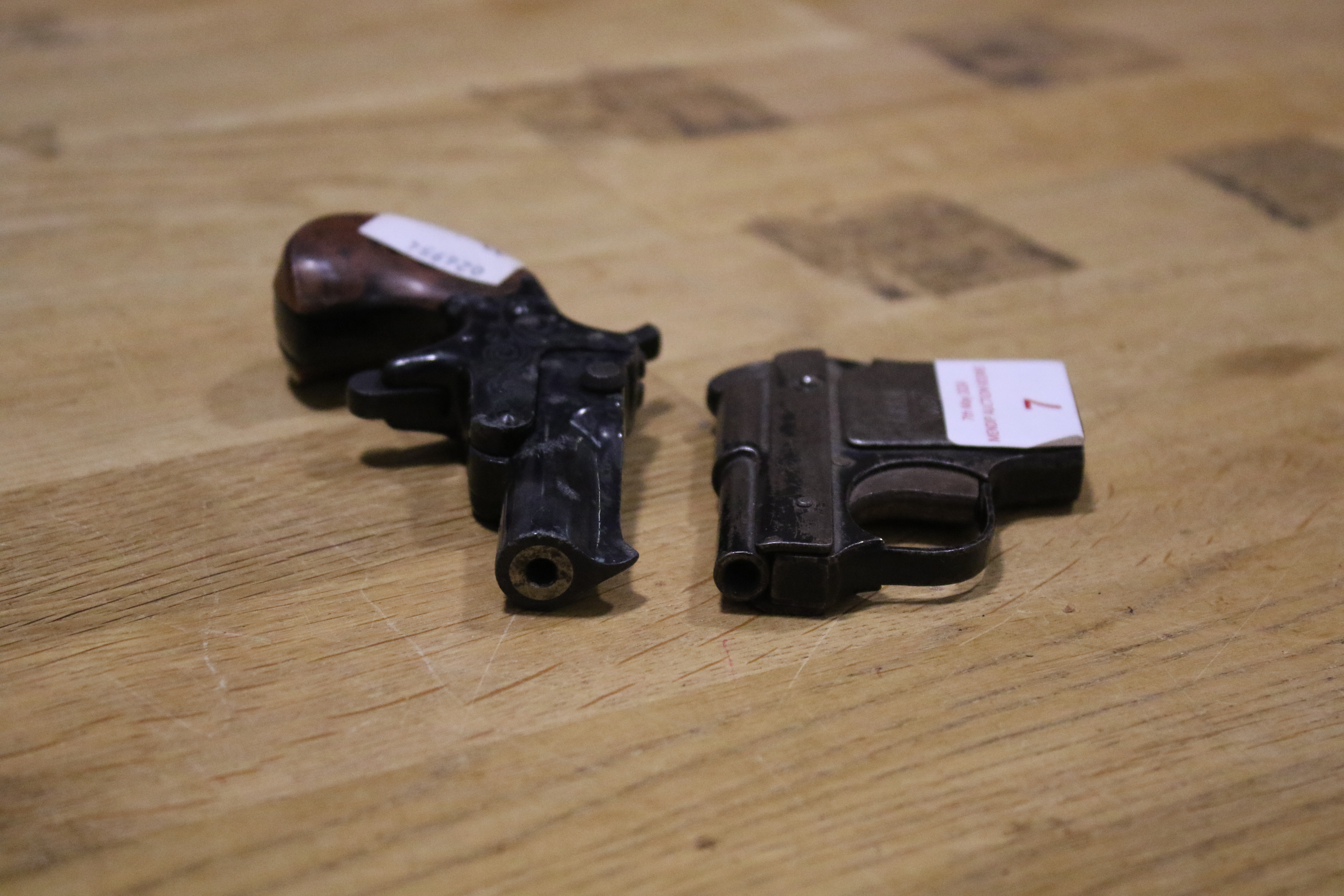 Two blank firing pistols. Comprising one Derringer and one DRGM, one 3-4mm and one 5mm calibre. - Image 6 of 7