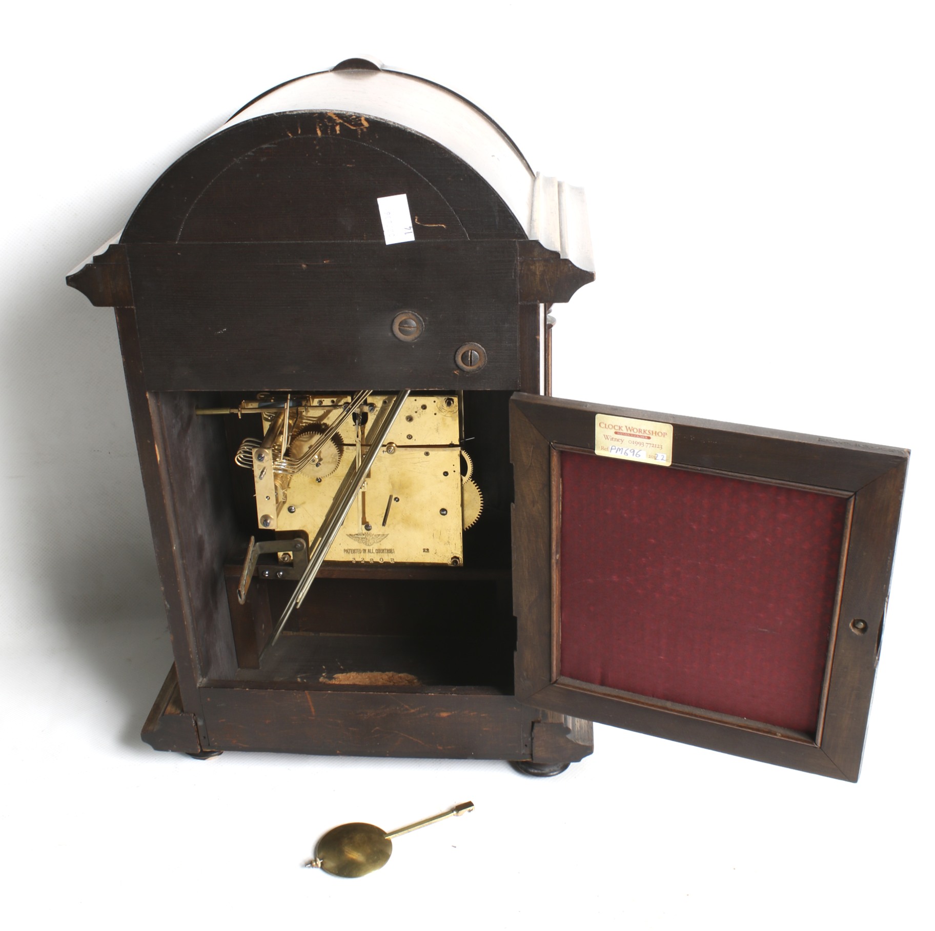 A German Westminster chiming mantle clock. - Image 3 of 3
