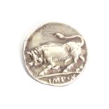 An Ancient Roman coin for Augustus Denarius.
