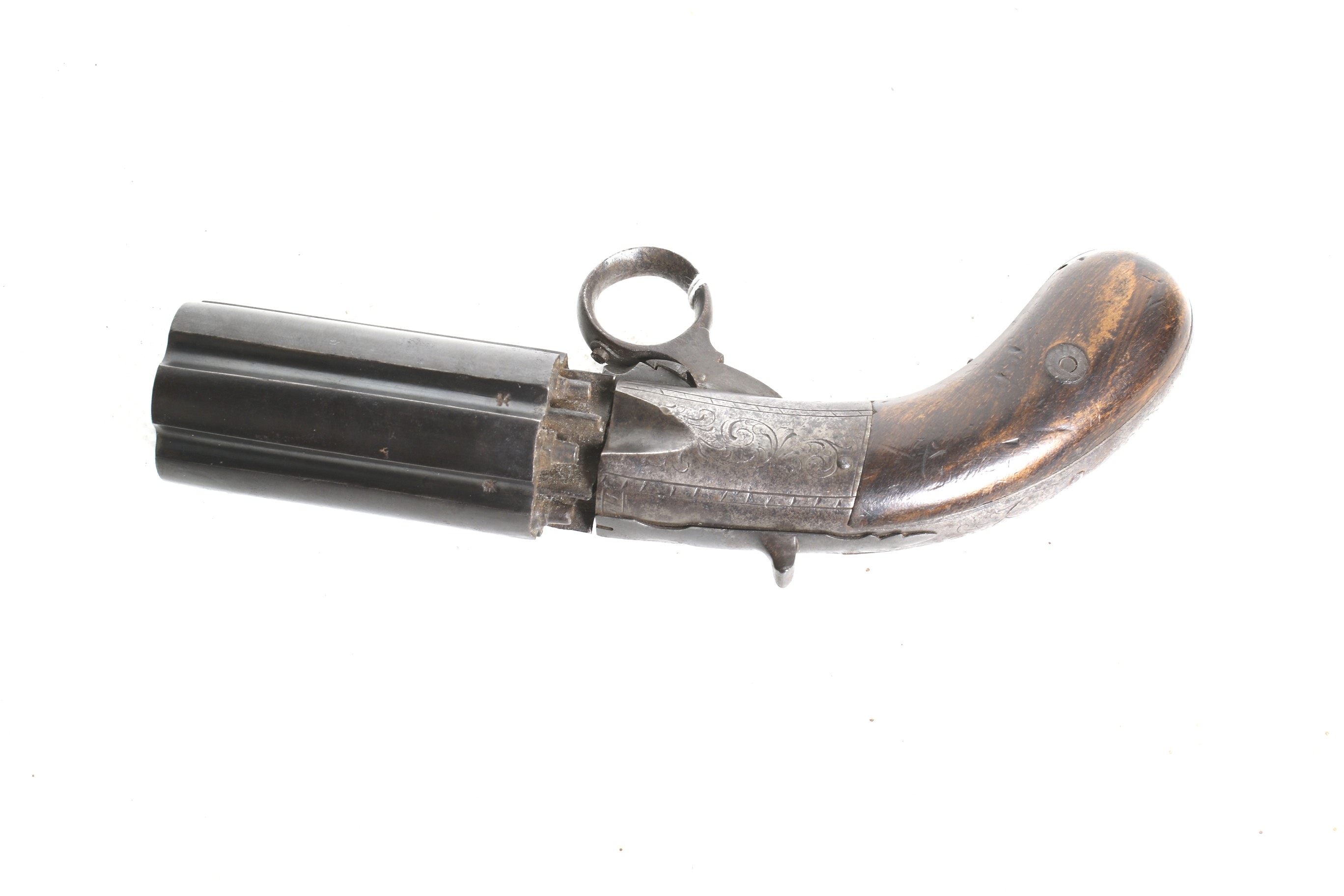 An English under hammer Pepperbox pistol. - Image 4 of 4