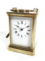 A 20th century gilt brass 5-glass carriage clock.