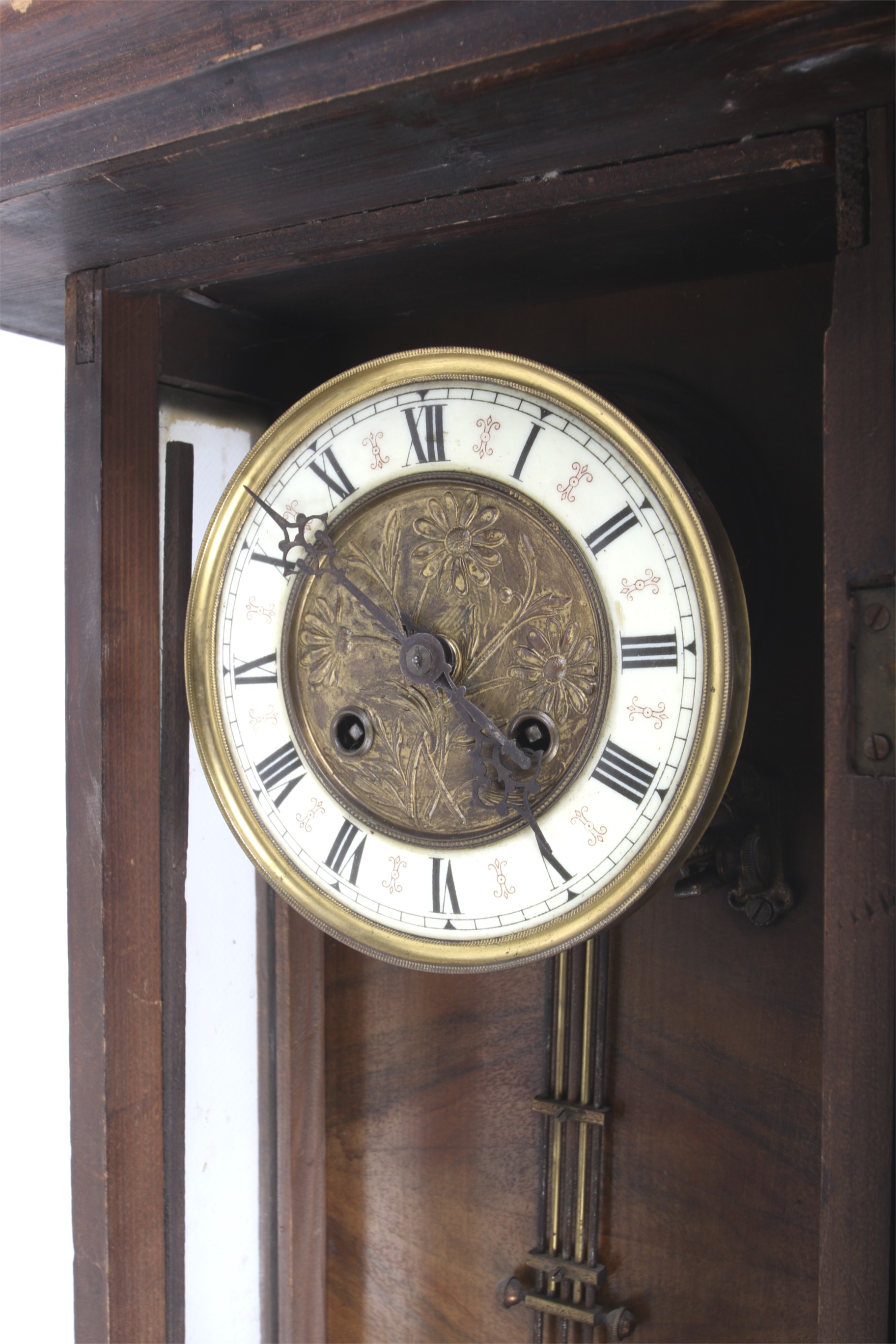 A Vienna style mahogany wall clock. - Image 2 of 2
