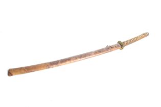 A Japanese WWII military 'gunto' Katana sword.