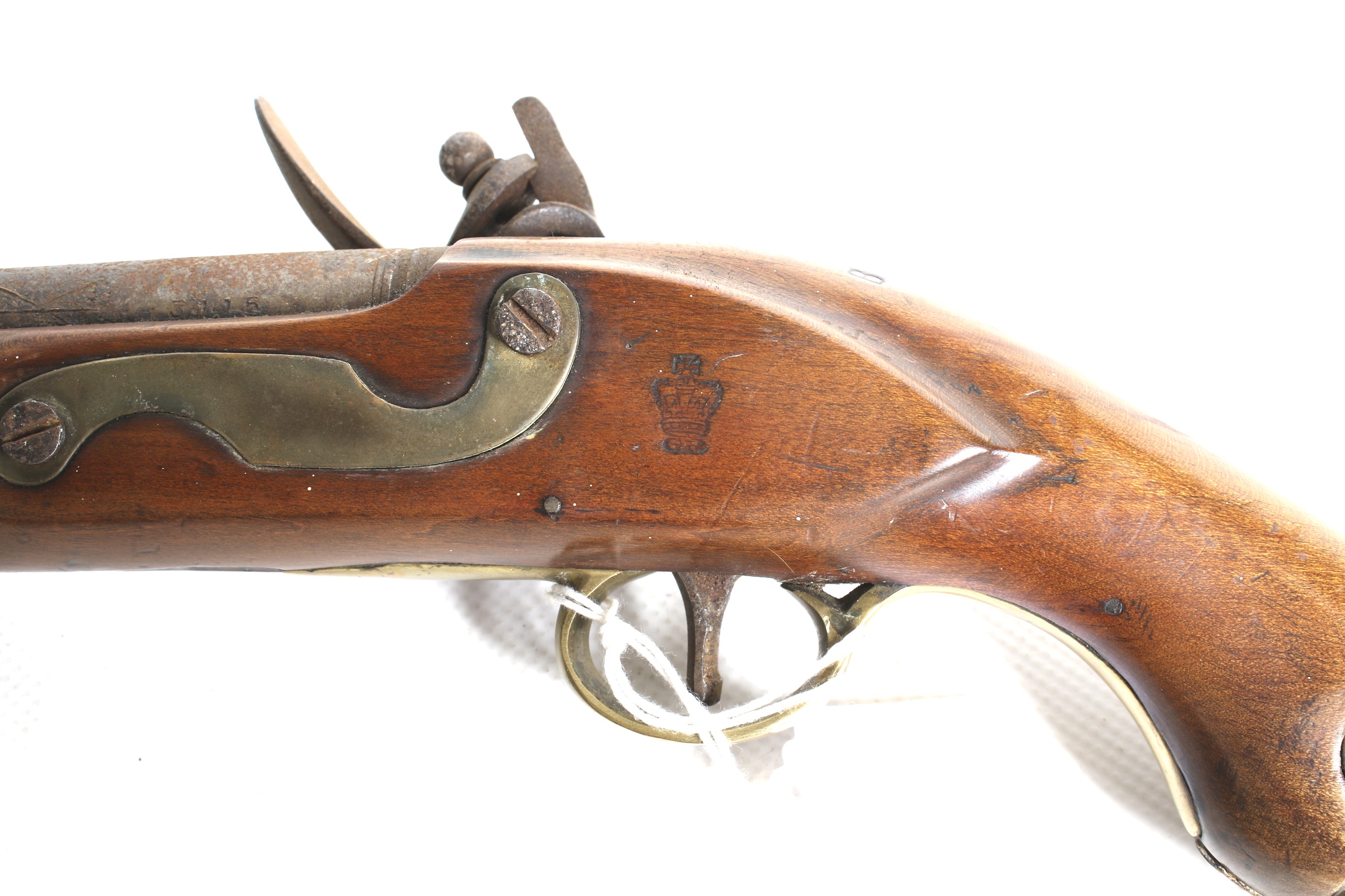 An English flintlock pistol. Circa 1740, 60 calibre, complete with loading rod. - Image 3 of 3