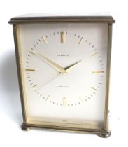 A mid-century Garrard Precision mantel clock. Swiss 21 jewel battery operated mechanism.