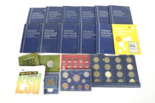 A collection of eleven Whitman folders of pre-decimal coins.