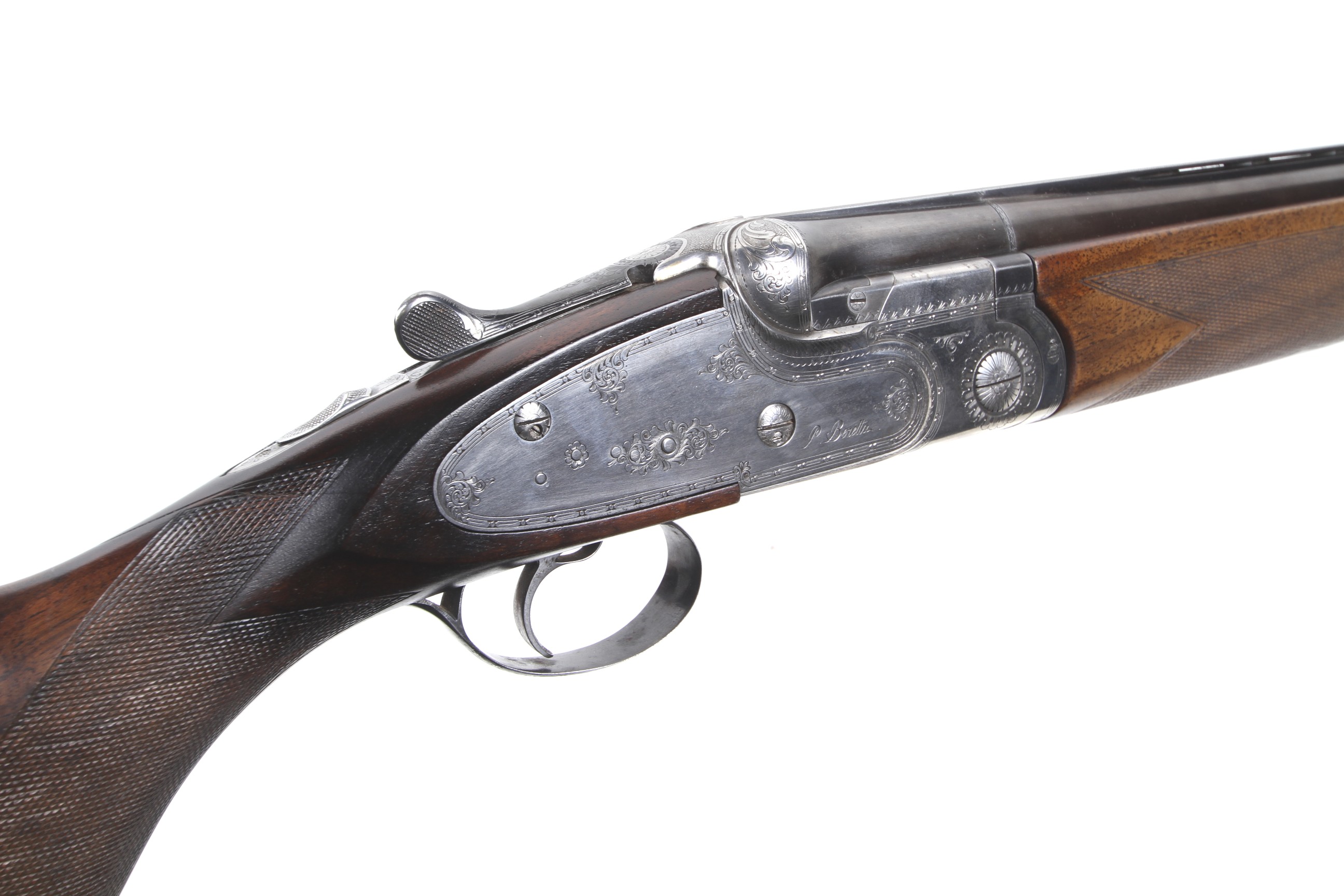 A Beretta S04 double-barrelled over and under 12 gauge shotgun. S/N A04150B, sidelock ejectors, - Image 3 of 14