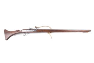 A shootable reproduction of a match lock muzzle loading musket.