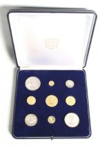 1972 Jersey Royal Wedding anniversary gold and silver coin set.