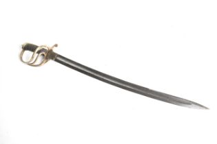A 19th century British 1821 pattern light cavalry sword. Stamped '11' to underside of the hilt.