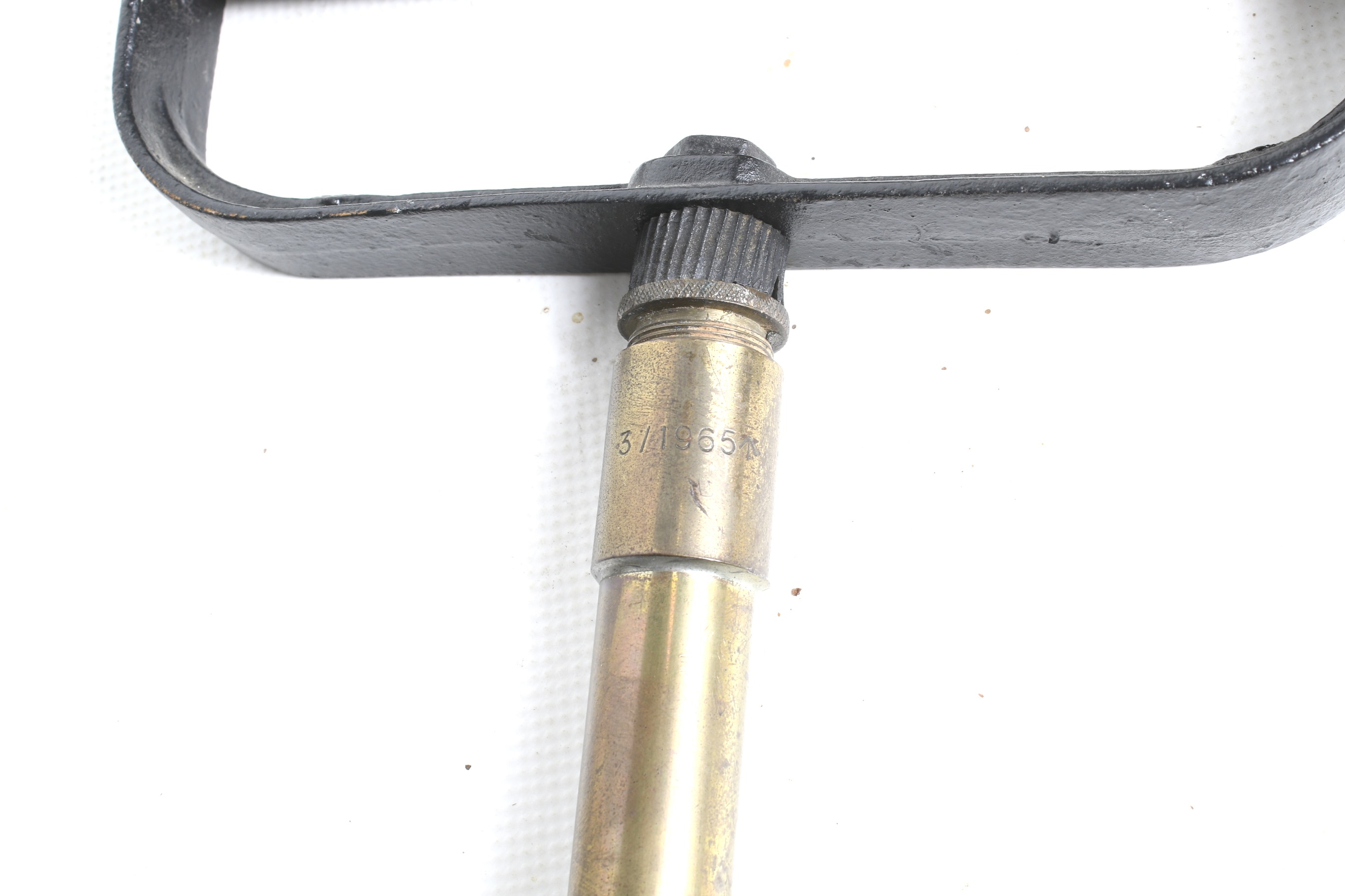 A 1965 British Army Dron-Wal stirrup pump. Marked 3/1965 and with arrow to shaft. - Image 3 of 3