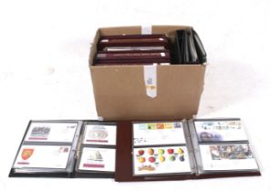 A collection of GB first day covers in nine albums.