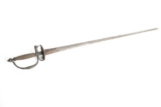 An 18th century possibly French triangular bladed sword.