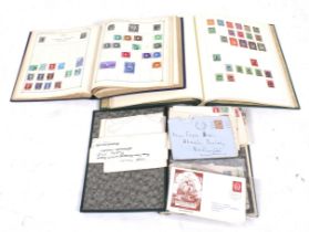 Three assorted stamp albums. Including mixed world collection, some 1930s covers.