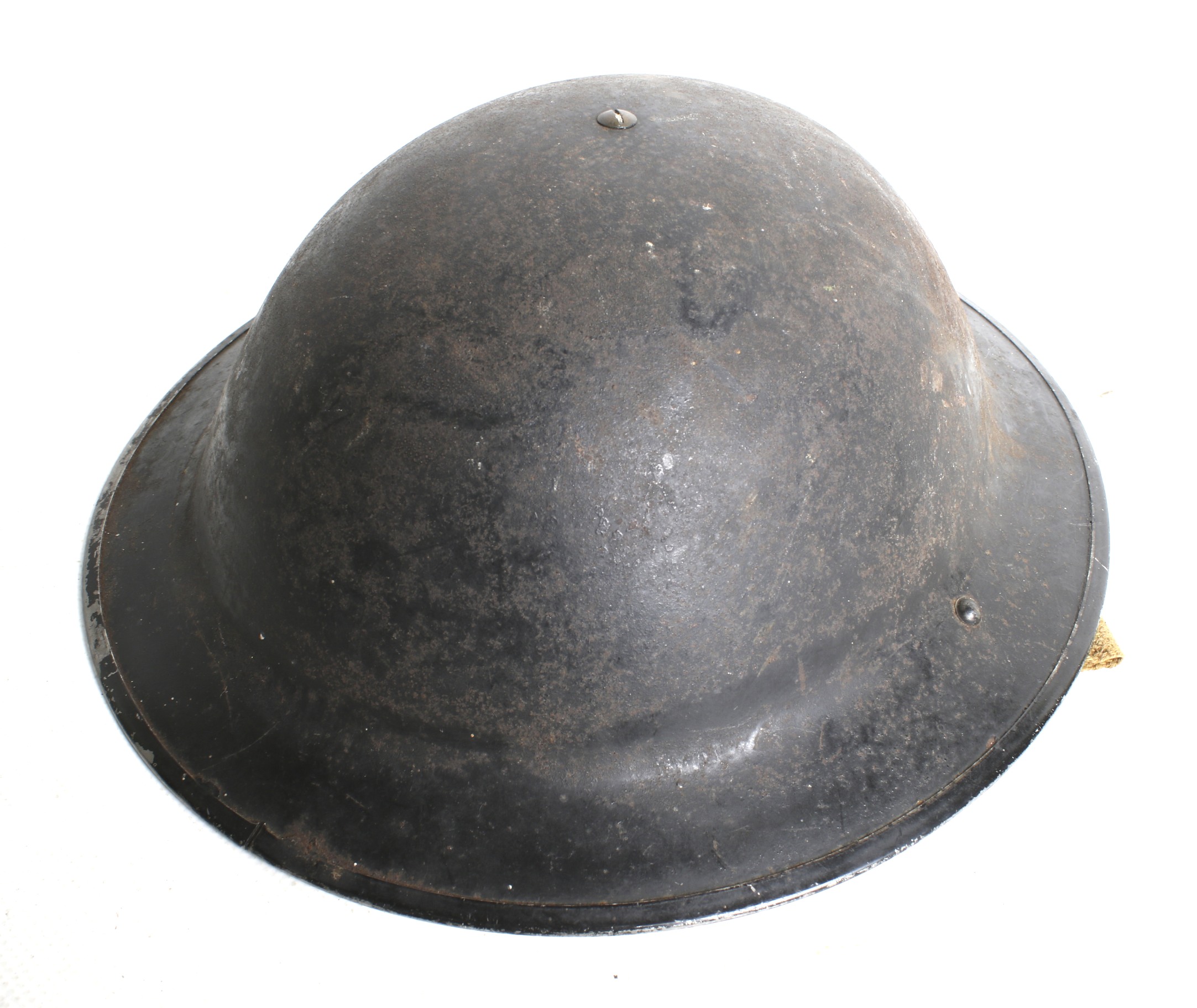A WWII Brodie helmet, dated 1943.