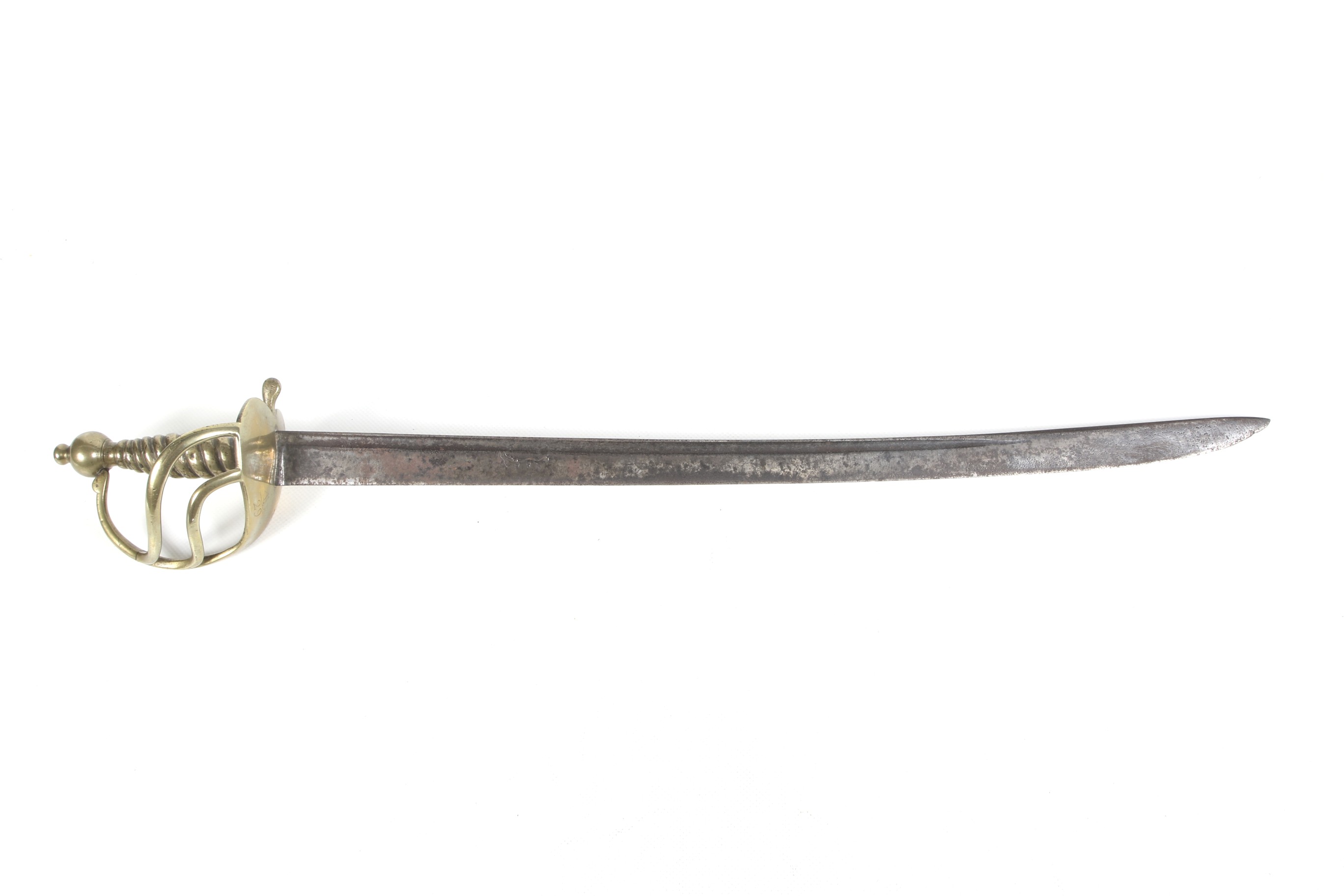 A mid-18th century brass hilted British Infantryman's sword.