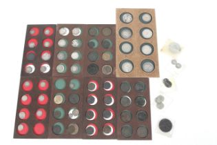 A collection of 74 English coins. Including silver and copper, half crowns to farthings, from 1697.