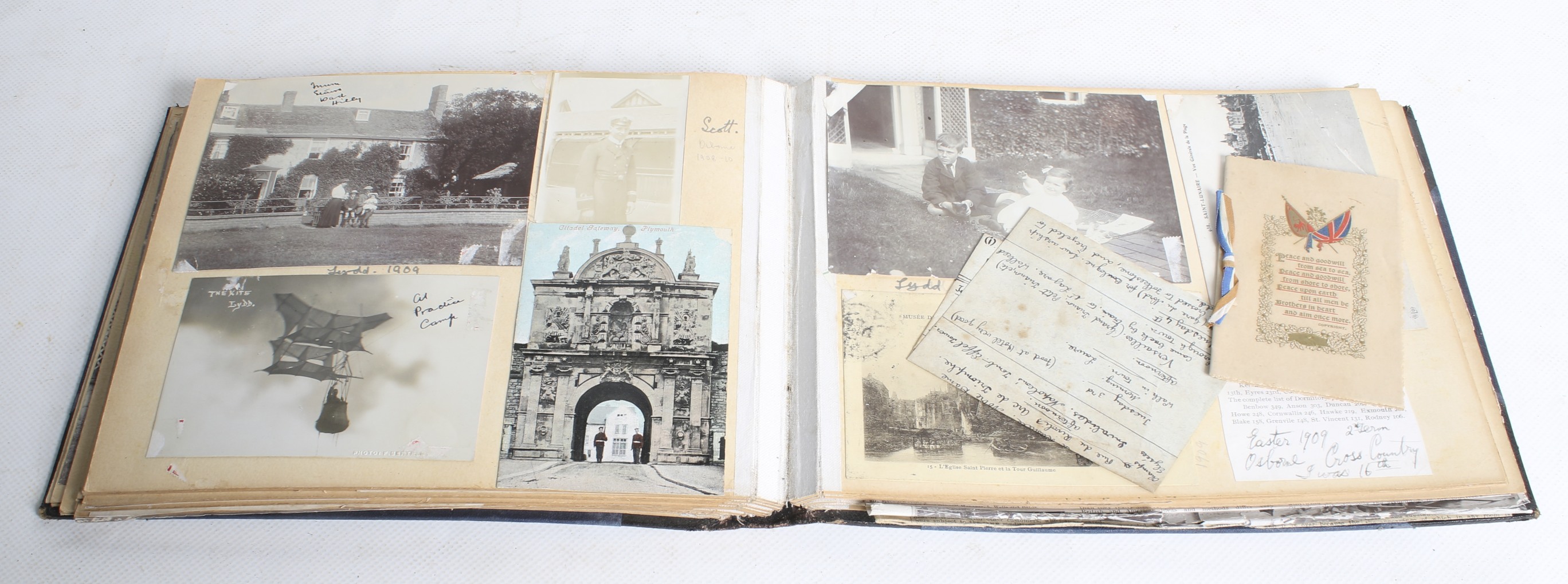 A circa 1900 album of photographs and ephemera, an autograph book and a certificate of thanks. - Image 5 of 6