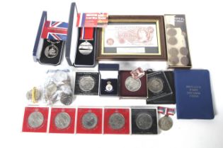 A collection of miscellaneous coins and medals.