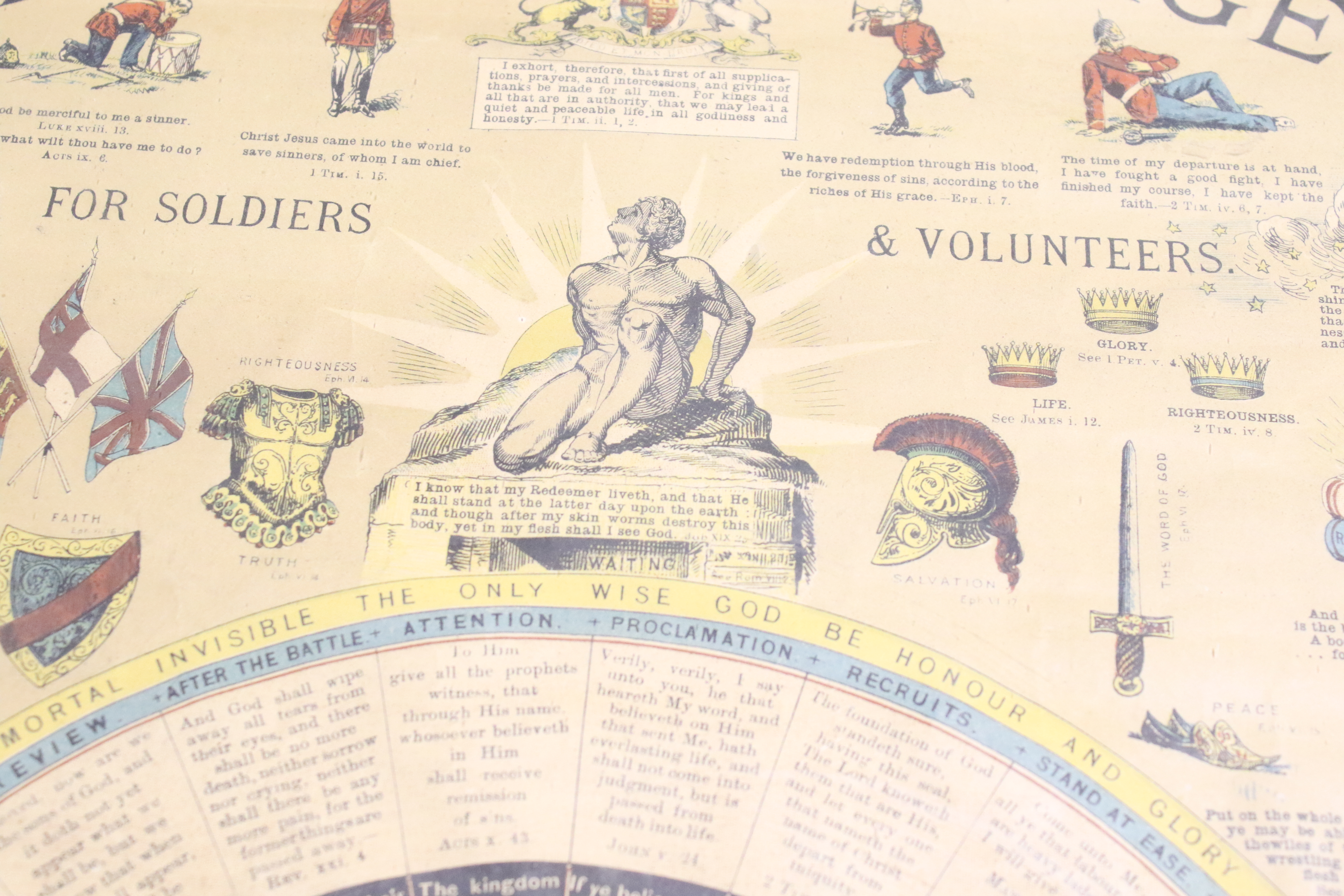 'The Gospel Target for Soldiers and Volunteers' coloured print. - Image 9 of 13